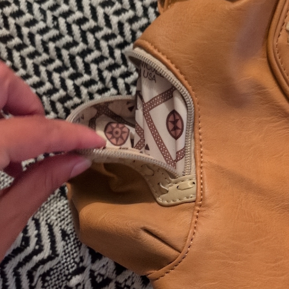 Nicole Lee Tan Shoulder Bag with Artisanal Craftsmanship - Picture 4 of 14
